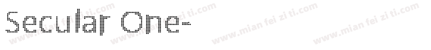Secular One字体转换